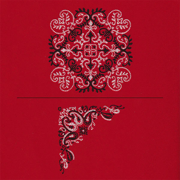 Delicate Paisley Pattern Bandana Pillow Pair - Image 11