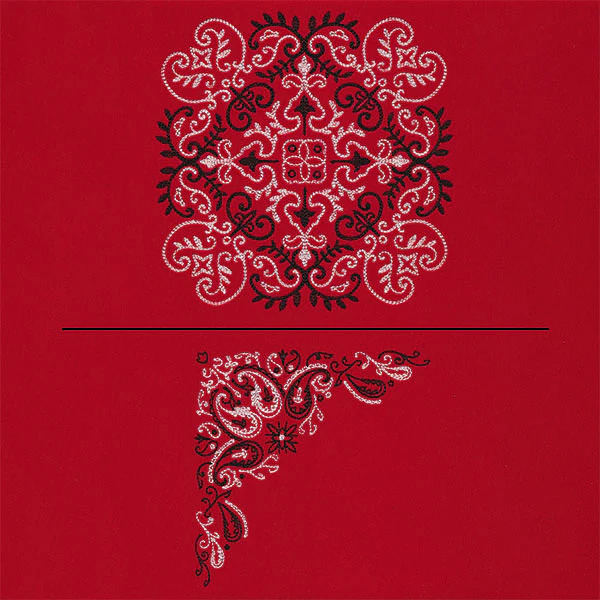 Delicate Paisley Pattern Bandana Pillow Pair - Image 7