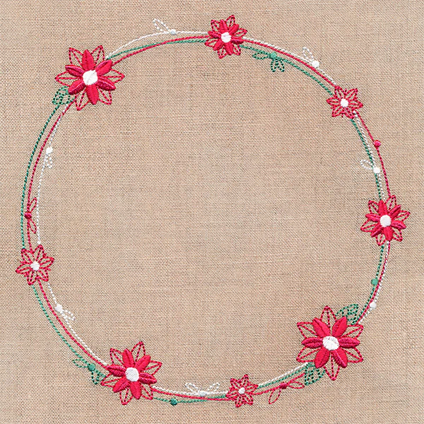 Delicate Poinsettia Wreath - Image 2