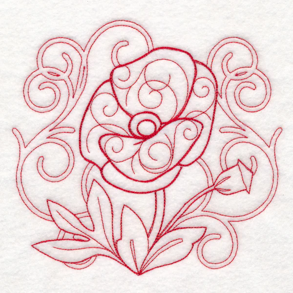 Delicate Poppy Doodle (Vintage) - Image 2