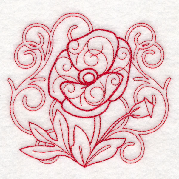Delicate Poppy Doodle (Vintage) - Image 4