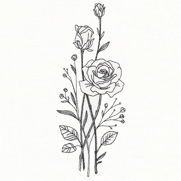 Delicate Rose Stems (Vintage) - Image 3