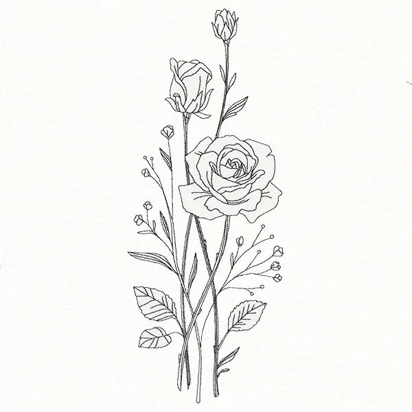 Delicate Rose Stems (Vintage) - Image 6