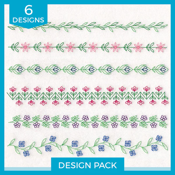 Delicate Spring Borders Design Pack - Image 4