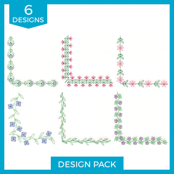 Delicate Spring Corners Design Pack - Image 7