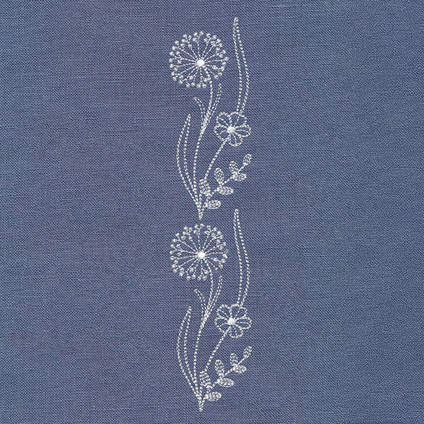 Delicate Vertical Wildflower Border (Whitework) - Image 3