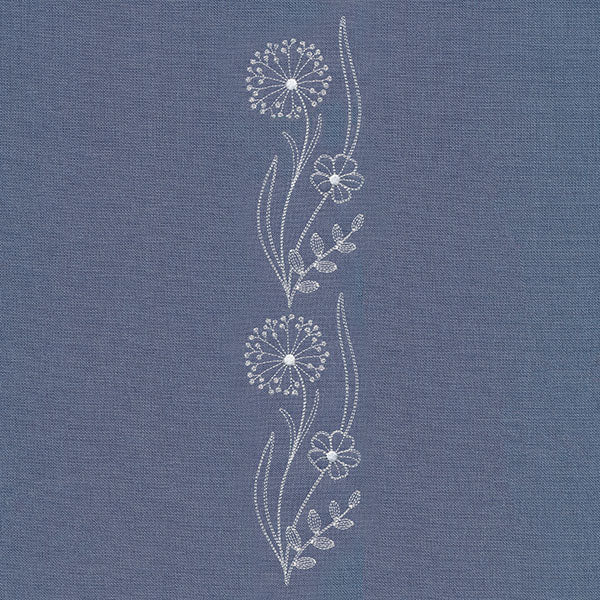Delicate Vertical Wildflower Border (Whitework) - Image 5