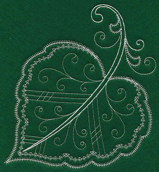 Delicate Whitework Cottonwood Leaf - Image 4
