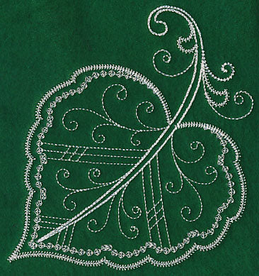 Delicate Whitework Cottonwood Leaf - Image 9