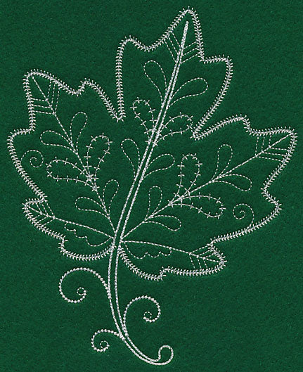 Delicate Whitework Maple Leaf - Image 3