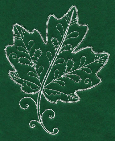 Delicate Whitework Maple Leaf - Image 4