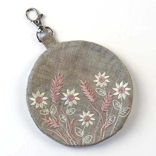 Delicate Wildflower Lined Coin Purse (In-the-Hoop) - Image 10
