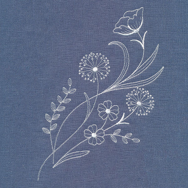 Delicate Wildflower Spray (Whitework) - Image 16