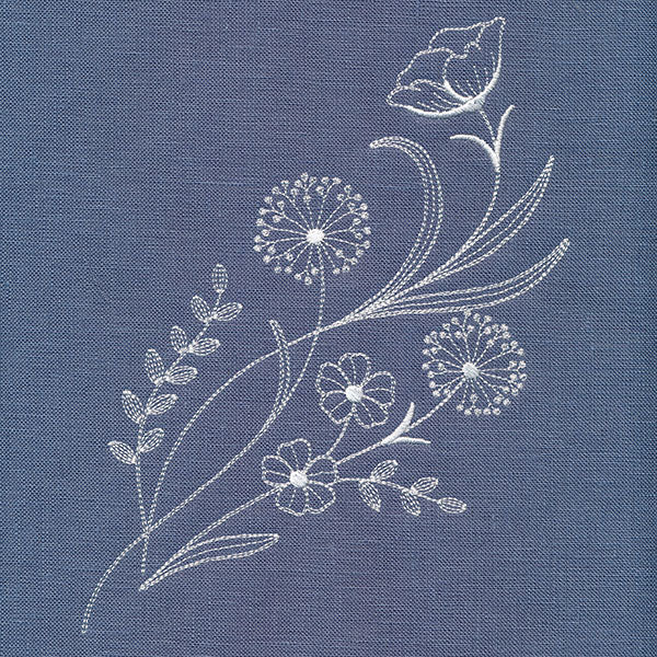 Delicate Wildflower Spray (Whitework) - Image 35