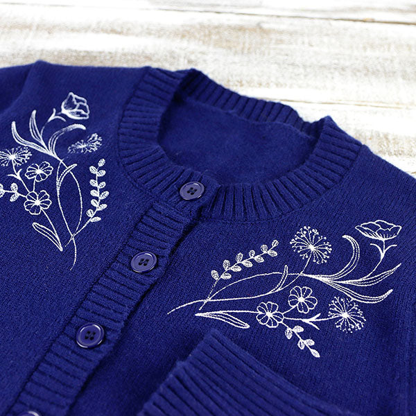 Delicate Wildflower Spray (Whitework) - Image 41