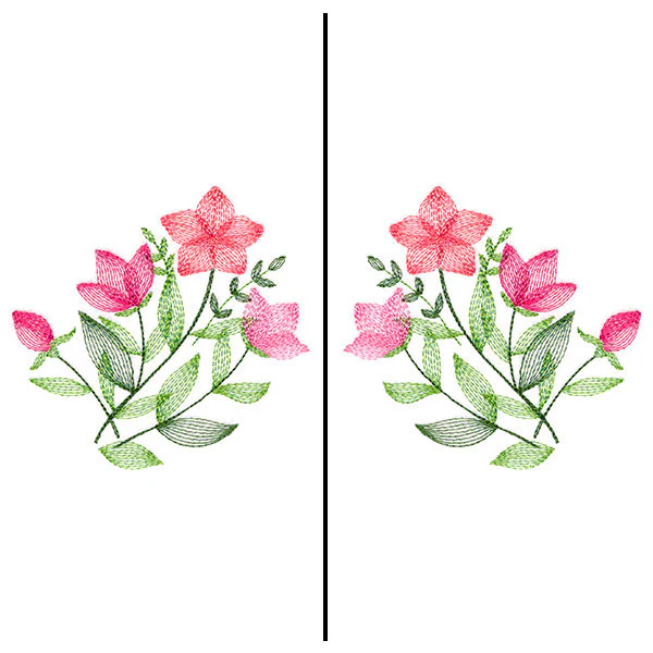 Delicate Wildflowers Mask Motif