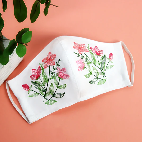 Delicate Wildflowers Mask Motif - Image 4