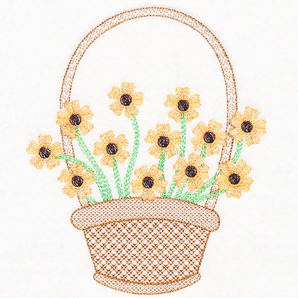 Delightful Black-eyed Susans Flower Basket - Image 2