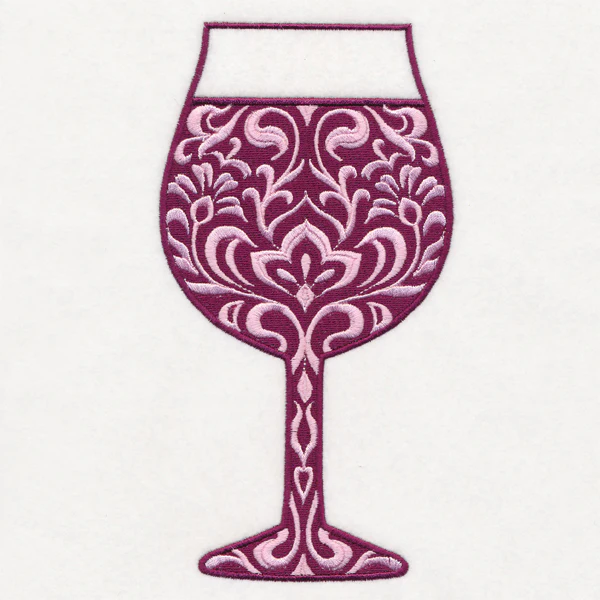 Delightful Damask Wine Glass - Image 3
