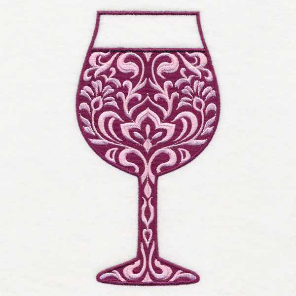 Delightful Damask Wine Glass - Image 4