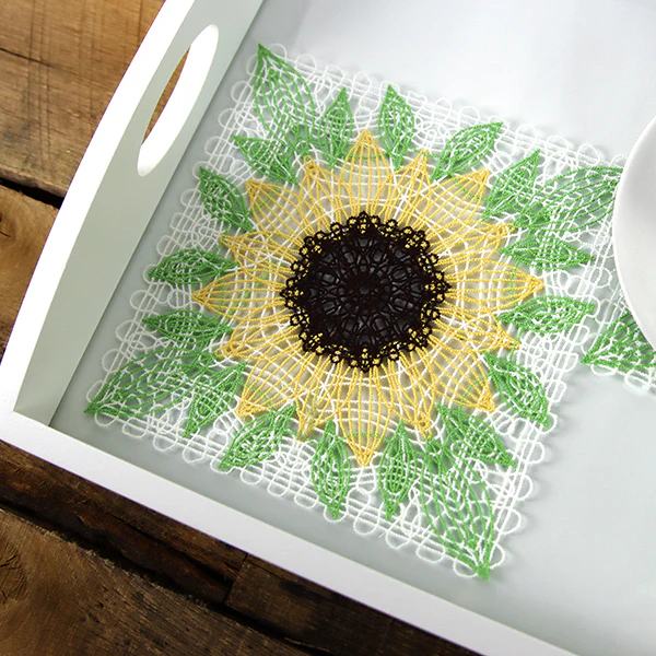 Delightful Sunflower Granny Square (Battenburg Lace) - Image 4
