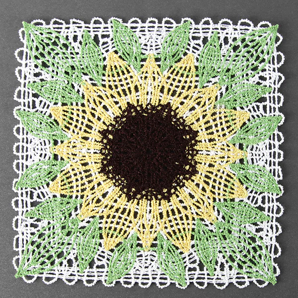 Delightful Sunflower Granny Square (Battenburg Lace) - Image 7
