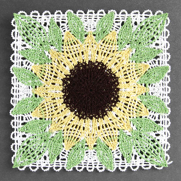 Delightful Sunflower Granny Square (Battenburg Lace) - Image 9
