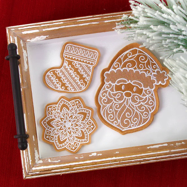 Deluxe Gingerbread Cookie - Santa (In-the-Hoop) - Image 3