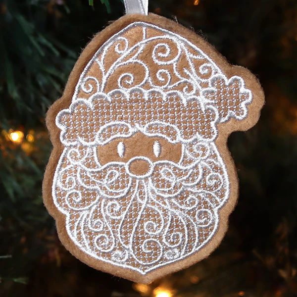 Deluxe Gingerbread Cookie - Santa (In-the-Hoop) - Image 4