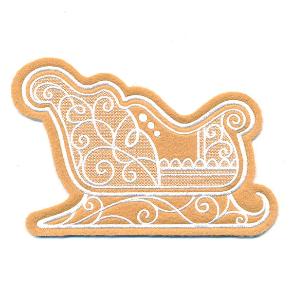 Deluxe Gingerbread Cookie - Sleigh (In-the-Hoop) - Image 2