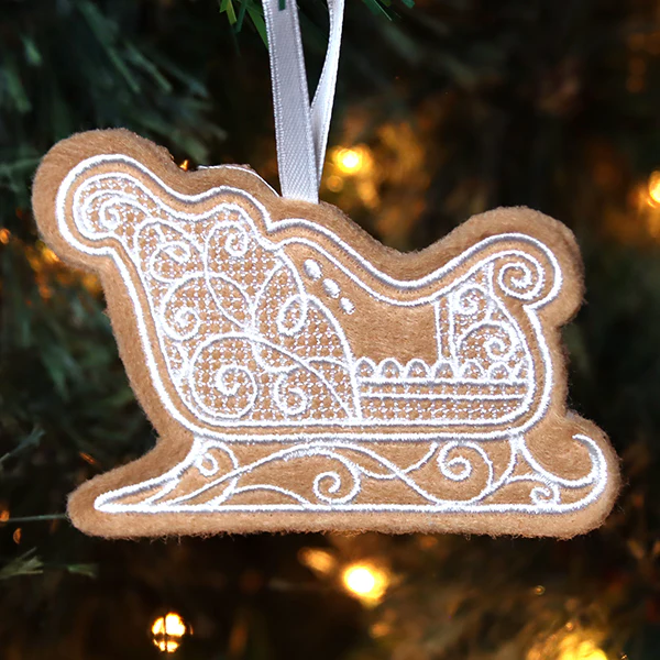 Deluxe Gingerbread Cookie - Sleigh (In-the-Hoop) - Image 3