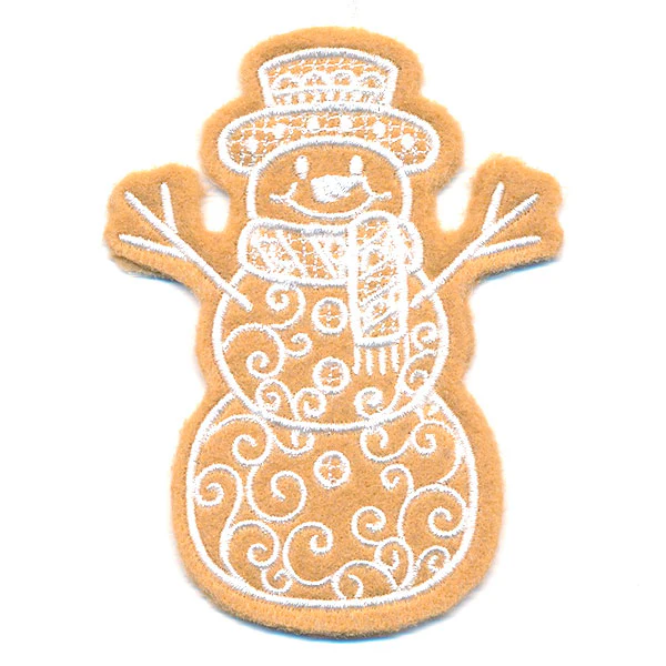 Deluxe Gingerbread Cookie - Snowman (In-the-Hoop) - Image 4
