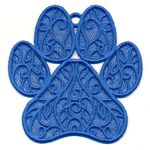 Dog Paw Ornament (Lace) - Image 2