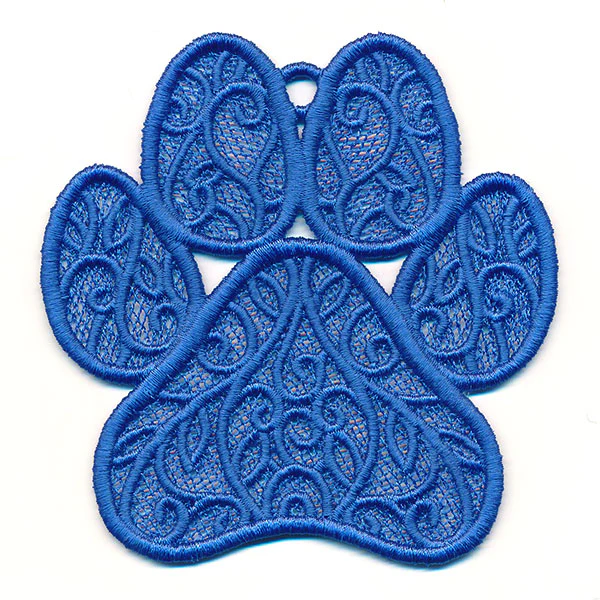 Dog Paw Ornament (Lace) - Image 3