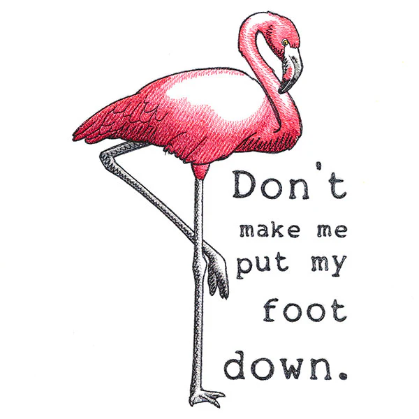Don't Make Me Put My Foot Down Flamingo - Image 2