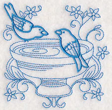 Doodle Birds and Birdbath - Image 4