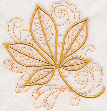 Doodle Buckeye Leaf - Image 2