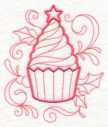Doodle Christmas Cupcake - Image 3