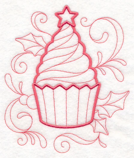 Doodle Christmas Cupcake - Image 5