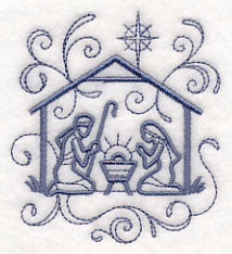 Doodle Holy Family in Stable - Image 4