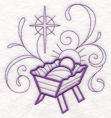 Doodle Jesus in Manger - Image 2