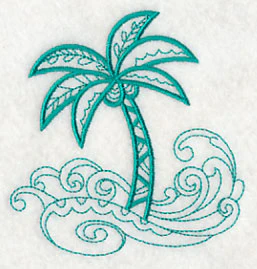 Doodle Palm Tree and Waves - Image 4