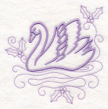Doodle Swans a Swimming - Image 3