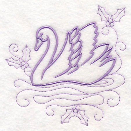 Doodle Swans a Swimming - Image 5