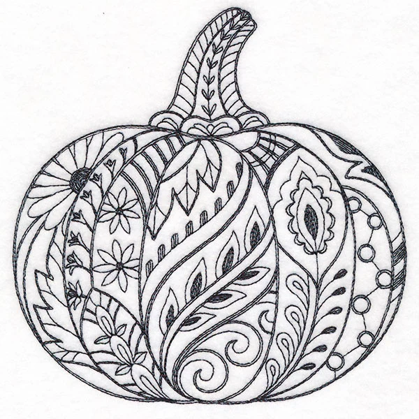 Doodle Treasure - Pumpkin (Blackwork) - Image 5