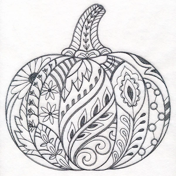Doodle Treasure - Pumpkin (Blackwork) - Image 9