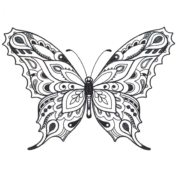 Doodle Treasures - Butterfly (Blackwork)