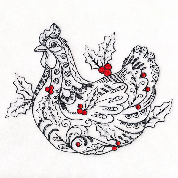 Doodle Treasures - Christmas Hen - Image 2