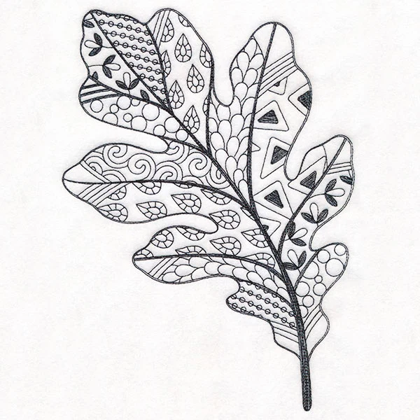 Doodle Treasures - Oak Leaf (Blackwork) - Image 7