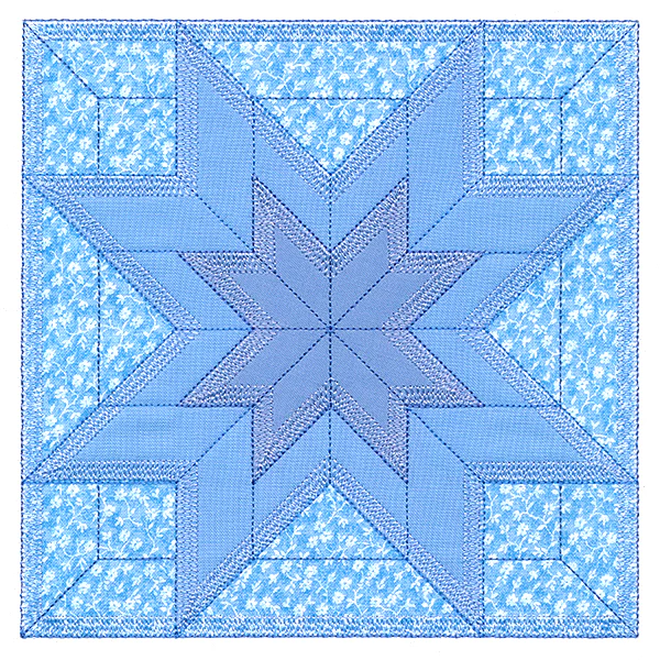 Double LaMoyne Star Quilt Block (In-the-Hoop) - Image 3